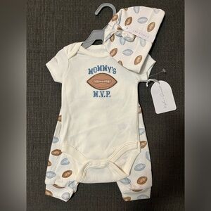 New Football Baby 3-piece Set 0-3 Months